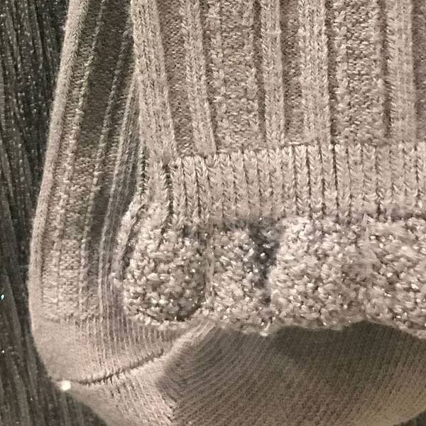 جوراب زنانه مدل لب دالبوری رنگ خاکستری