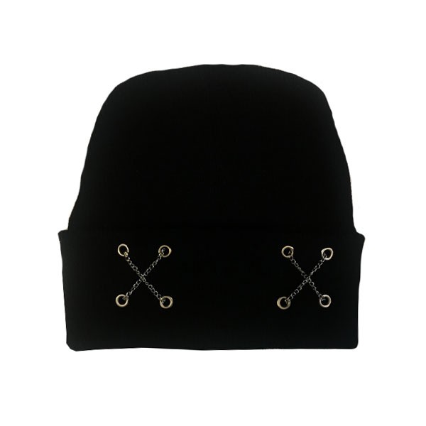 کلاه بافتنی زنجیر دار مدل X